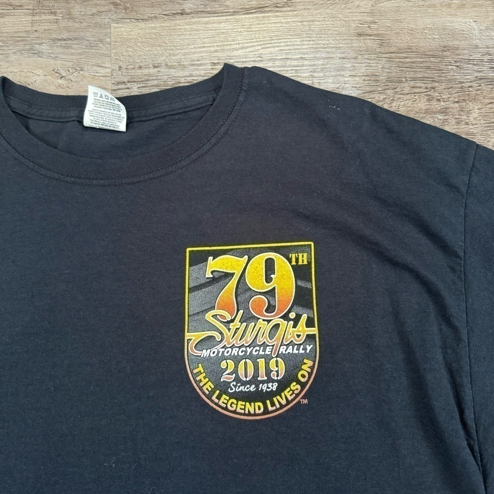 Sturgis biker motorcycle festival rally t shirt black size men’s XL 23x30 - Picture 2 of 5